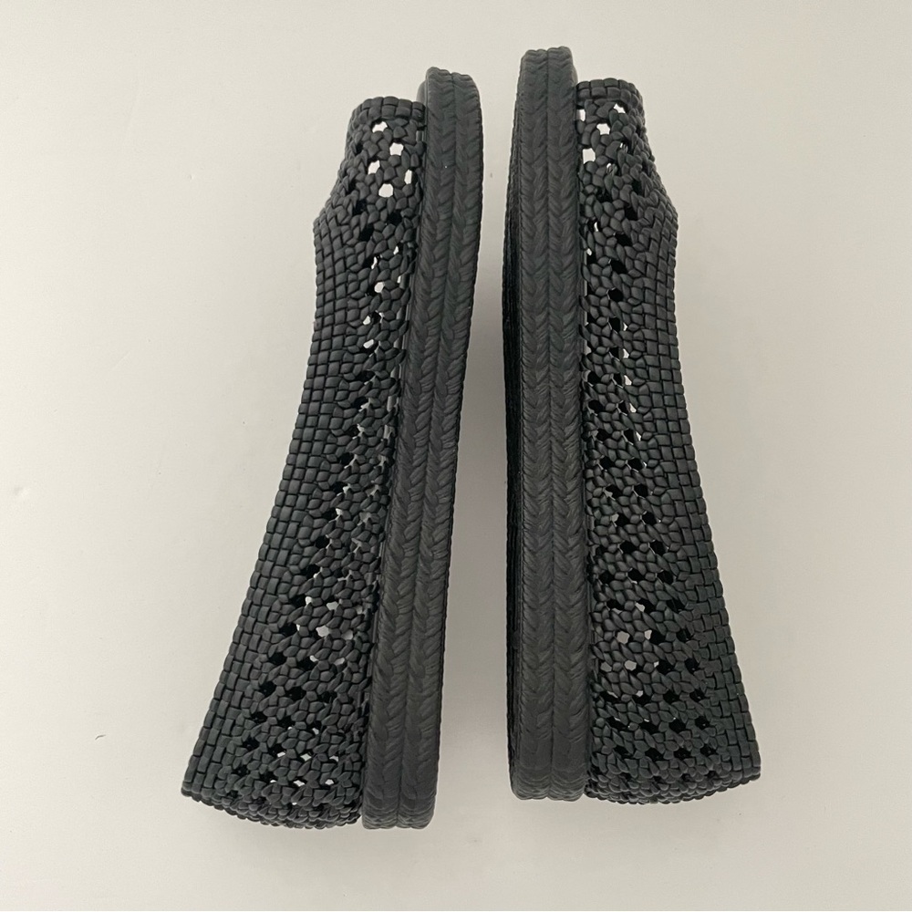 Melissa x Jason Wu Camilla Woven Open Toe Flat black Espadrille open toe 7 - Picture 9 of 10